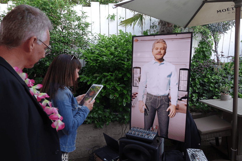 A clone of Sebastien animating the InTech Summer Party 2024.